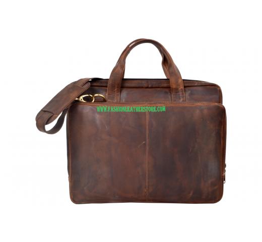 New  Mens Crazy Horse Leather Vintage shoulder Messenger bag Briefcase laptop bags